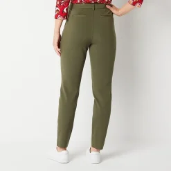 Liz Claiborne Emma Ponte Womens Tall Straight Mid Rise Ankle Pant