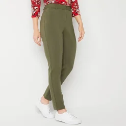 Liz Claiborne Emma Ponte Womens Tall Straight Mid Rise Ankle Pant