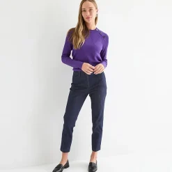 Liz Claiborne Emma Ponte Womens Tall Straight Mid Rise Ankle Pant