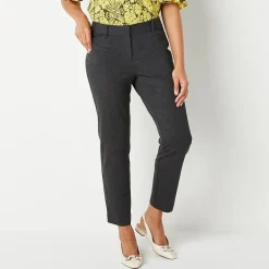 Liz Claiborne Emma Ponte Womens Tall Straight Mid Rise Ankle Pant