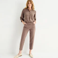 Liz Claiborne Emma Ponte Womens Tall Straight Mid Rise Ankle Pant