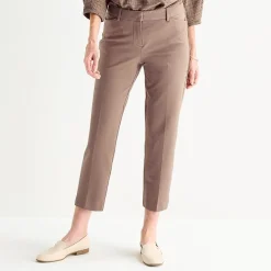 Liz Claiborne Emma Ponte Womens Tall Straight Mid Rise Ankle Pant