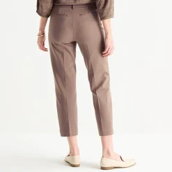 Liz Claiborne Emma Ponte Womens Tall Straight Mid Rise Ankle Pant