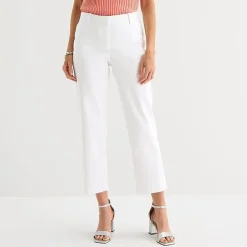 Liz Claiborne Emma Sateen Womens Tall Straight Mid Rise Ankle Pant