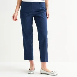 Liz Claiborne Emma Sateen Womens Tall Straight Mid Rise Ankle Pant