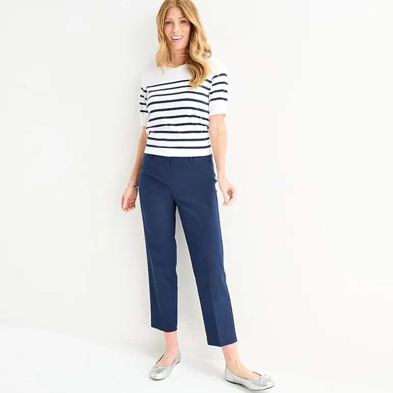 Liz Claiborne Emma Sateen Womens Tall Straight Mid Rise Ankle Pant