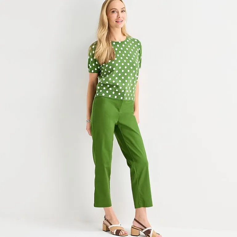 Liz Claiborne Emma Sateen Womens Tall Straight Mid Rise Ankle Pant