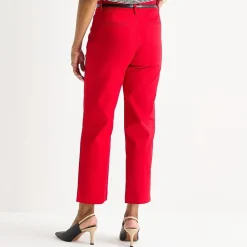 Liz Claiborne Emma Sateen Womens Tall Straight Mid Rise Ankle Pant