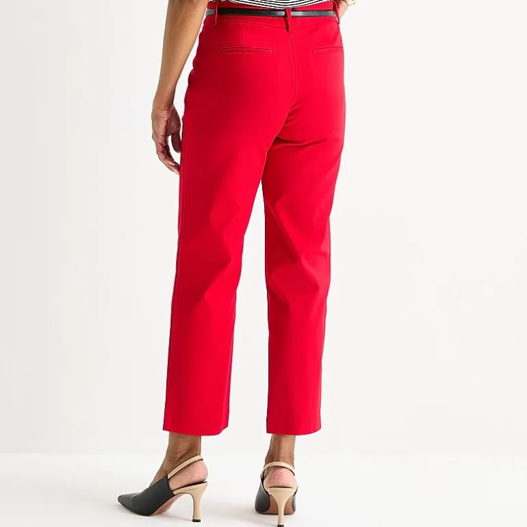 Liz Claiborne Emma Sateen Womens Tall Straight Mid Rise Ankle Pant