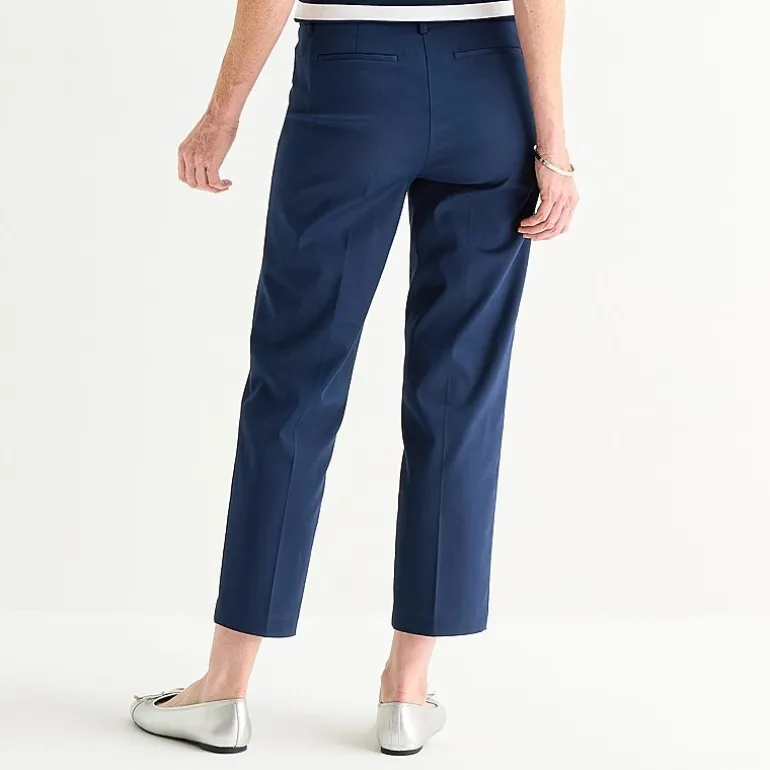 Liz Claiborne Emma Sateen Womens Tall Straight Mid Rise Ankle Pant