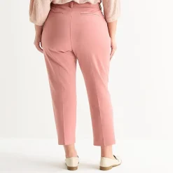 Liz Claiborne Emma Womens Plus Straight Mid Rise Ankle Pant
