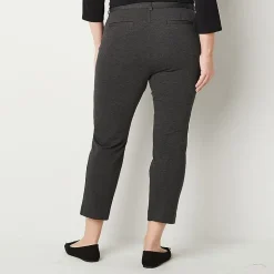 Liz Claiborne Emma Womens Plus Straight Mid Rise Ankle Pant