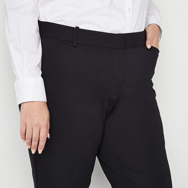 Liz Claiborne Emma Womens Plus Straight Mid Rise Ankle Pant
