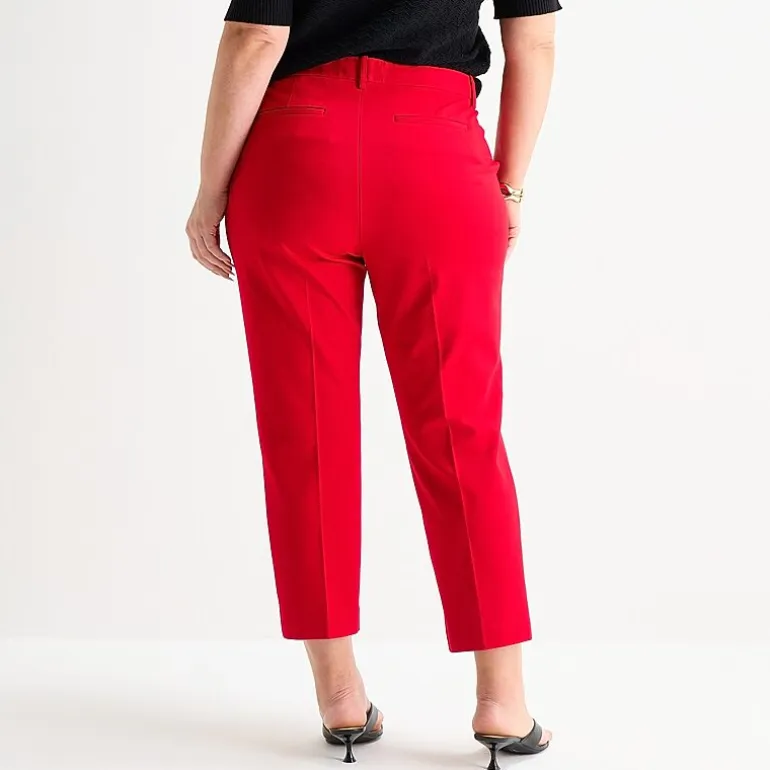 Liz Claiborne Emma Womens Plus Straight Mid Rise Ankle Pant