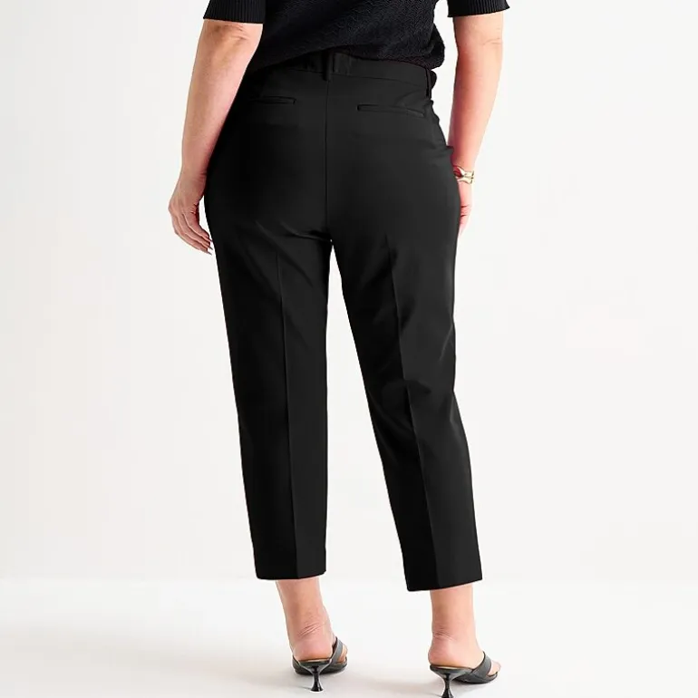 Liz Claiborne Emma Womens Plus Straight Mid Rise Ankle Pant