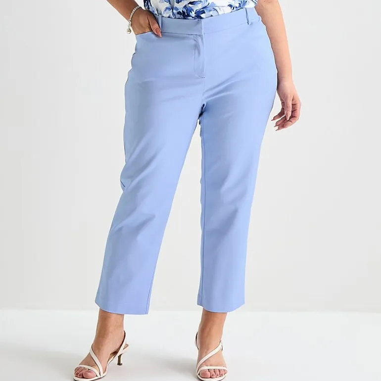 Liz Claiborne Emma Womens Plus Slim Mid Rise Ankle Pant