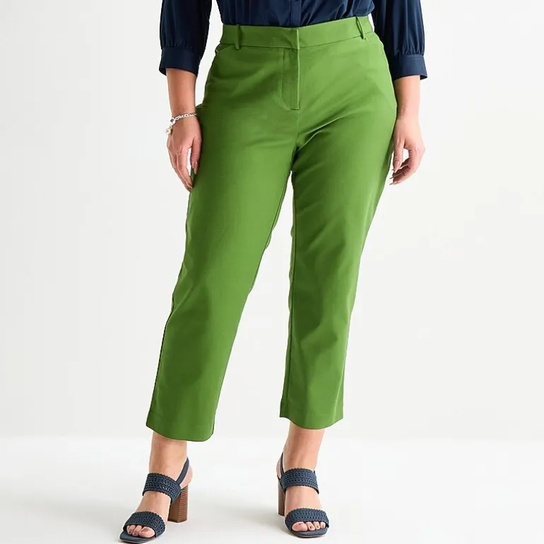 Liz Claiborne Emma Womens Plus Slim Mid Rise Ankle Pant