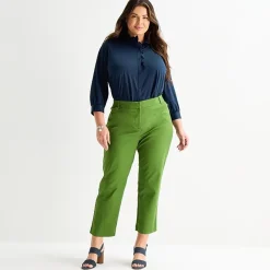 Liz Claiborne Emma Womens Plus Slim Mid Rise Ankle Pant