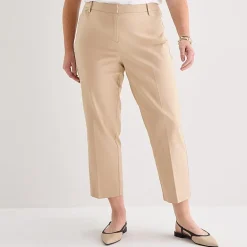 Liz Claiborne Emma Womens Plus Slim Mid Rise Ankle Pant