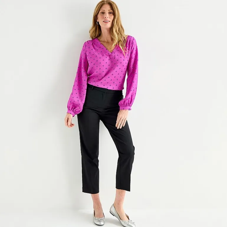 Liz Claiborne Emma Womens Straight Mid Rise Ankle Pant