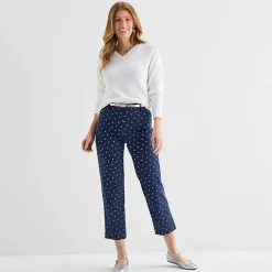 Liz Claiborne Emma Womens Straight Mid Rise Ankle Pant