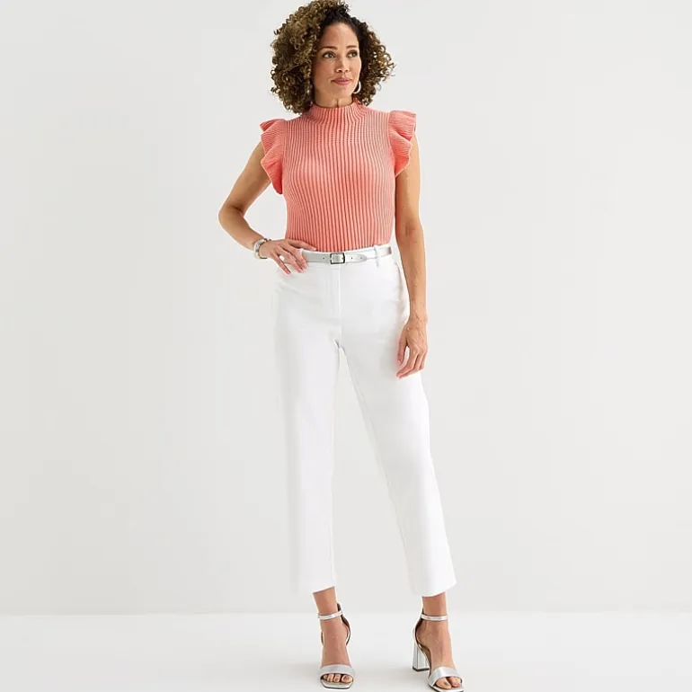 Liz Claiborne Emma Womens Straight Mid Rise Ankle Pant
