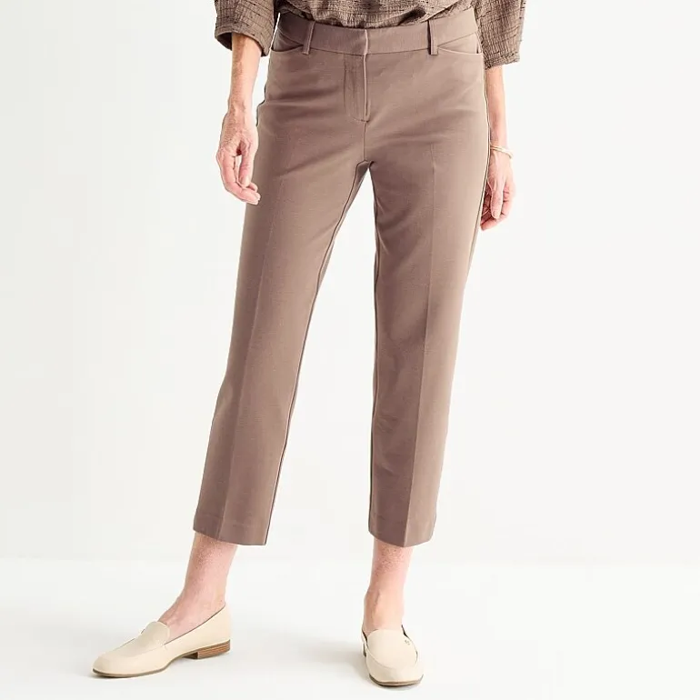 Liz Claiborne Emma Womens Straight Mid Rise Ankle Pant