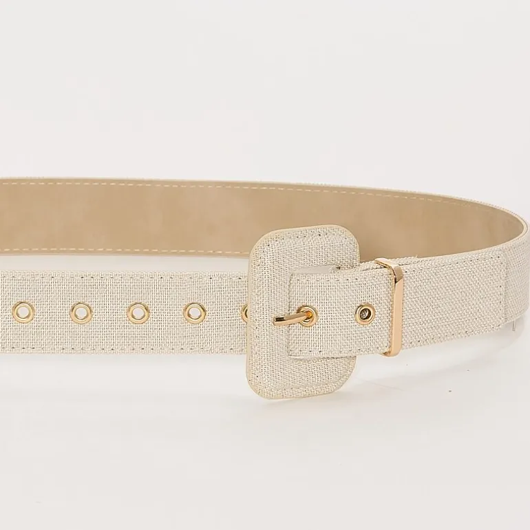 Liz Claiborne Fabric Pant Belt With Metal Keeper Womens Belt