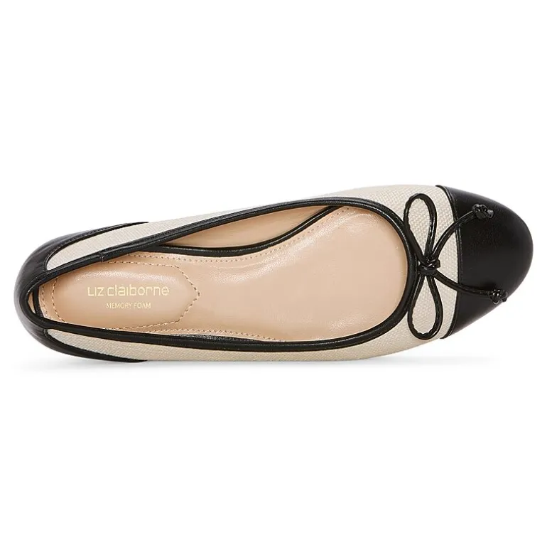 Liz Claiborne Franda Womens Round Closed Toe Ballet Flats