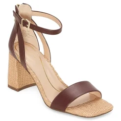 Liz Claiborne Harnie Womens Round Open Toe Block Heel Pumps