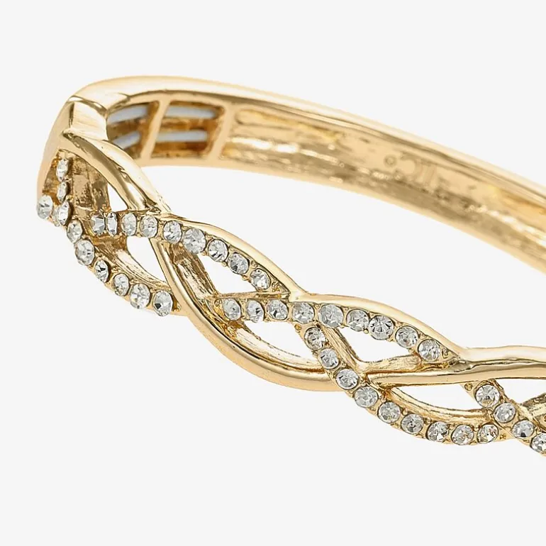 Liz Claiborne Interlaced Stretch Womens Glass Stretch Bracelet