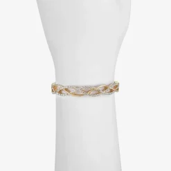Liz Claiborne Interlaced Stretch Womens Glass Stretch Bracelet