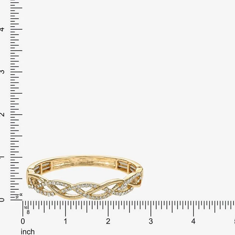 Liz Claiborne Interlaced Stretch Womens Glass Stretch Bracelet