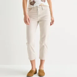 Liz Claiborne Lana Womens High Rise Cropped Jean