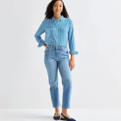 Liz Claiborne Lana Womens High Rise Cropped Jean