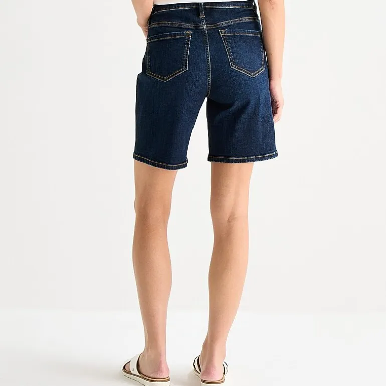 Liz Claiborne Lana Womens 8" High Rise Denim Short