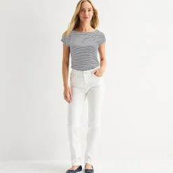 Liz Claiborne Lana Womens High Rise Straight Leg Jean