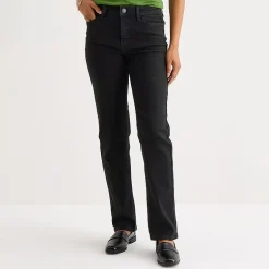 Liz Claiborne Lana Womens High Rise Straight Leg Jean