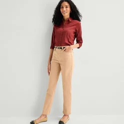 Liz Claiborne Lana Womens High Rise Straight Leg Jean