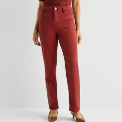 Liz Claiborne Lana Womens High Rise Straight Leg Jean