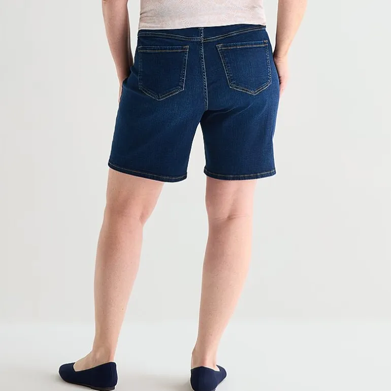 Liz Claiborne Lana Womens 9" High Rise Plus Denim Short