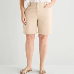 Liz Claiborne Lana Womens 9" High Rise Plus Denim Short