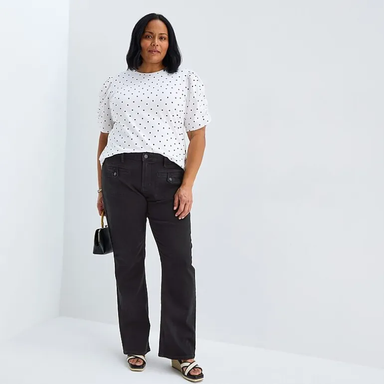 Liz Claiborne Lana Womens Plus High Rise Bootcut Jean