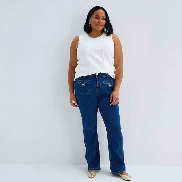 Liz Claiborne Lana Womens Plus High Rise Bootcut Jean