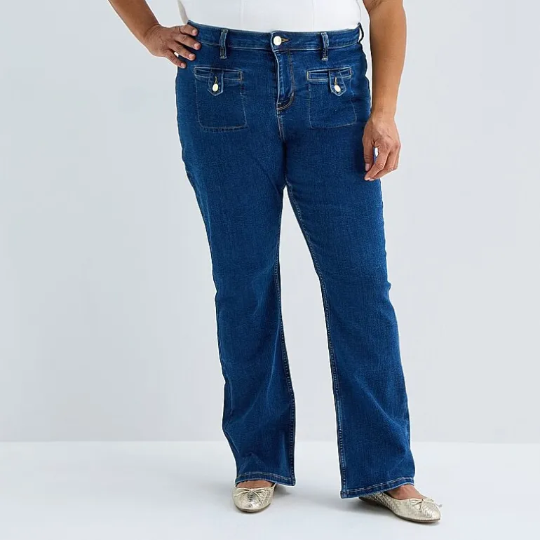 Liz Claiborne Lana Womens Plus High Rise Bootcut Jean