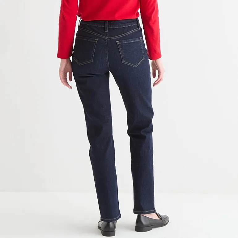 Liz Claiborne Lana Womens Tall High Rise Straight Leg Jean