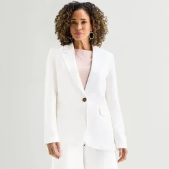 Liz Claiborne Linen Womens Classic Fit Blazer