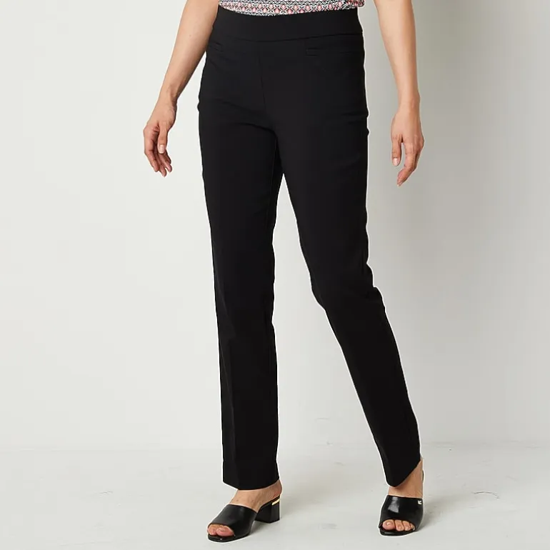 Liz Claiborne Lisa Womens Straight Mid Rise Pull-On Pant
