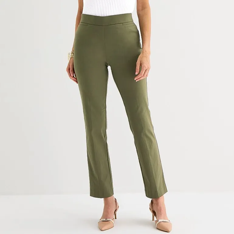 Liz Claiborne Lisa Womens Straight Pull-On Pant