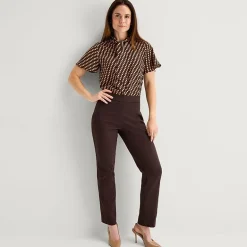 Liz Claiborne Lisa Womens Straight Pull-On Pant